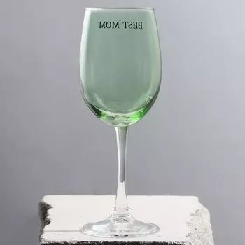 Бокал для вина с надписью Best mom, 360 мл, зелёный