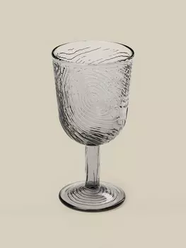 Бокал для вина SL-Home «Барк», 280 мл, стекло, серый