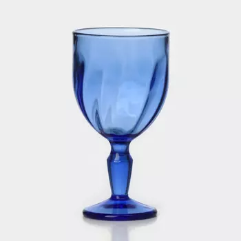 Бокал стеклянный для вина Sea Brim, 320 мл, цвет синий