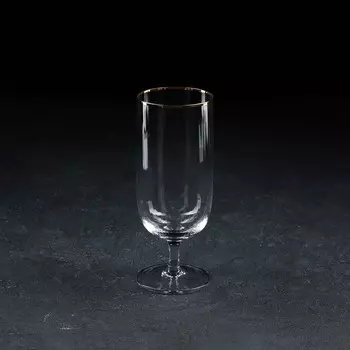 Пивной бокал Magistro «Руно», 390 мл, 17.57 см, стекло, с золотой отводкой, прозрачный