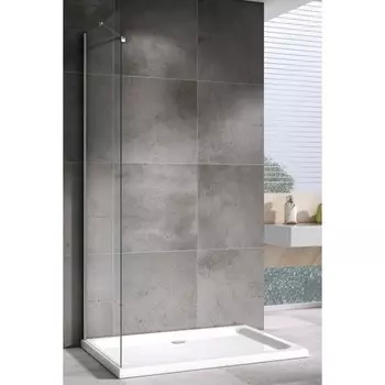 Боковая панель ABBER Zart S81, 80х195 см, прозрачное стекло, профиль хром