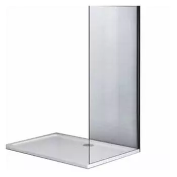 Боковая панель Veconi KP03B-110-01-C5, 1100х1950 мм, без поддона, прозрачное стекло, черный 972245
