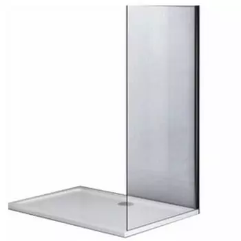 Боковая панель Veconi KP03B-90-01-C5, 900х1950 мм, без поддона, прозрачное стекло, черный