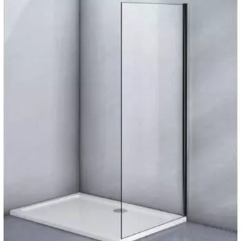 Боковая панель Veconi KP05B-80-01-C4, 800х1900 мм, без поддона, прозрачное стекло, черный