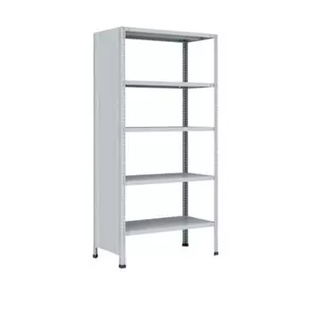Боковая стенка для стеллажа ПАКС, металл, 5 полок, 20030 см, металл, серая