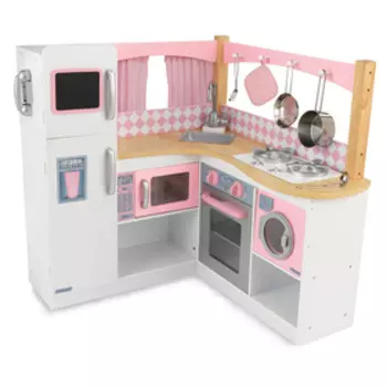 Большая детская кухня из дерева для девочек «Изысканный уголок»