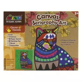 Большой набор для шелкографии «Кот»