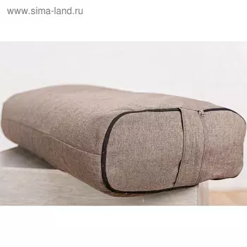 Болстер прямоугольный, 62х32х14 см, цвет коричневый