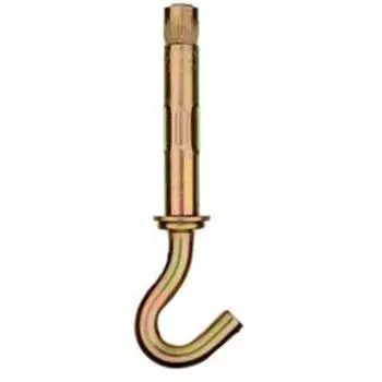 Анкерный болт "ЗУБР", с крюком, желтопассивированный, 12x70 мм, 40 шт