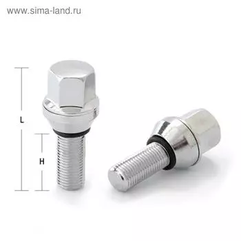 Болт M12x1,25, 57/30, hex17, конус PCD, хром