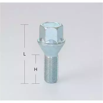 Болт M14x1,5, 59/36, hex19, конус, цинк