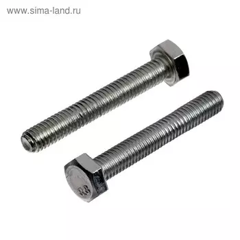 Болт ТУНДРА, оцинкованный, DIN 933, класс прочности 8.8, М6х40 мм, 5 кг