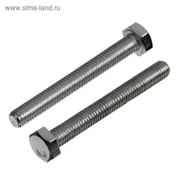 Болт ТУНДРА, оцинкованный, DIN 933, класс прочности 8.8, М6х50 мм, 5 кг