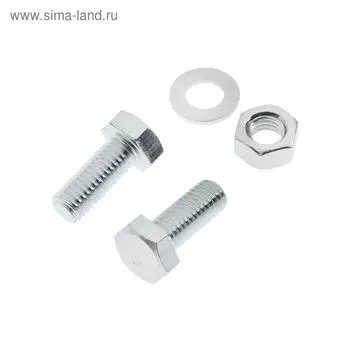 Болт ЗУБР МАСТЕР, с шестигранной головкой, оцинкованный, DIN933, М8х20 мм, 6 шт