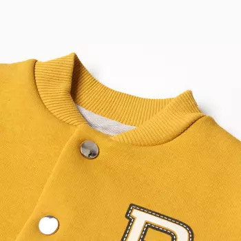 Бомбер для мальчика, НАЧЁС, цвет медовый/серый меланж, рост 98 см (56)