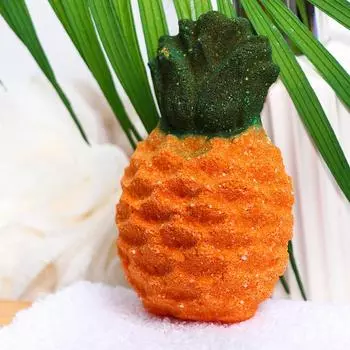 Бомбочка для ванн «Ананас», миндаль, 90 г