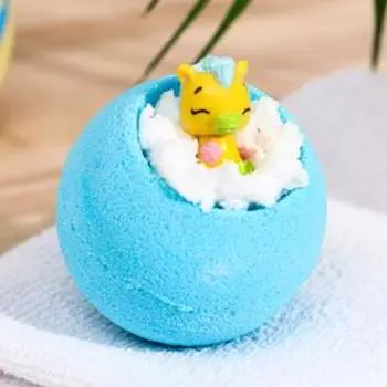 Бомбочка для ванн Bomb Master «Весёлые зверята» синяя, 130 г