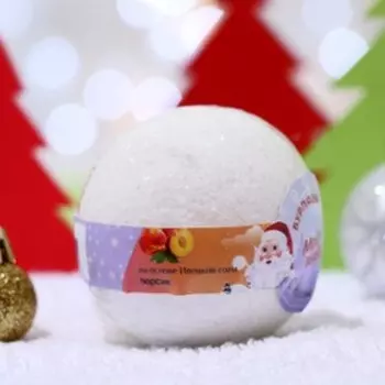 Бомбочка для ванн Новогодний «Мой выбор» на основе Илецкой соли, персик, 140 г