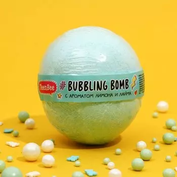Бомбочка для ванны, 130 г, аромат лимона и лайма, TeenBee