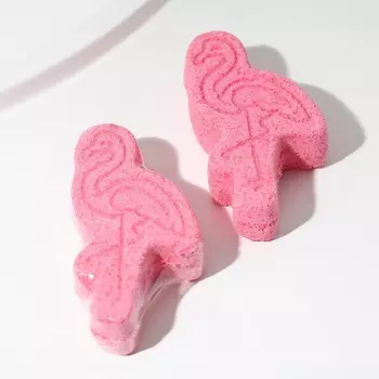 Бомбочка для ванны Фламинго, аромат тропические фрукты, 75 гр