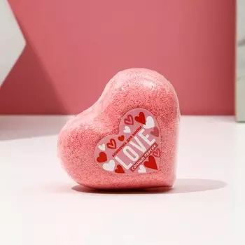 Бомбочка для ванны Love, 130 г, аромат сочного персика, Чистое счастье