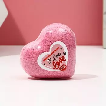 Бомбочка для ванны Love, 130 г, аромат лесных ягод, Чистое счастье