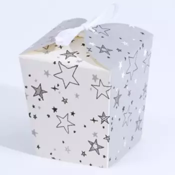 Коробка бонбоньерка, упаковка подарочная, «Звёзды», 8 х 7.5 х 6 см см