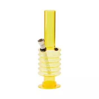 Бонг для курения, h=20 см, «Гармошка», акриловый, желтый