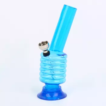 Бонг курительный, h=15 см, «Гармошка», акриловый, синий
