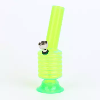 Бонг, h=15 см, «Гармошка», акриловый, зелёный