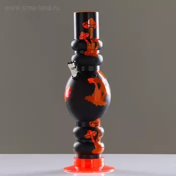 Бонг курительный, большой, h=32 см, «Грибы», акриловый, микс