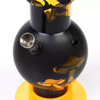 Бонг курительный, большой, h=32 см, «Грибы», акриловый, жёлтый