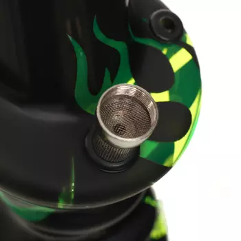 Бонг курительный, большой, h=32 см, «Пламя», акриловый, зелёный