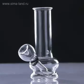 Бонг курительный, h=12.5 см, «Классика», стеклянный