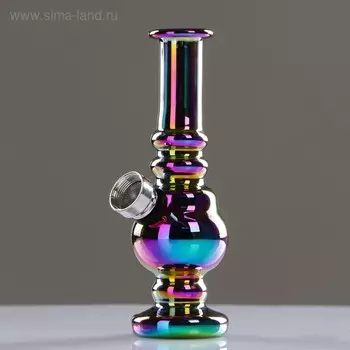 Бонг курительный, h=13 см, «Хамелеон», стеклянный