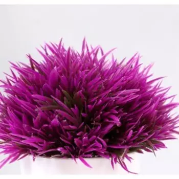 Искусственный цветок в горшке «Цветная травка», h=12 см, МИКС