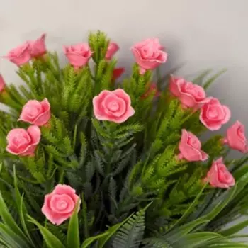 Искусственный цветок в горшке «Сердечные розочки», 923 см, МИКС