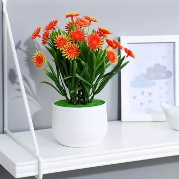 Искусственный цветок в горшке «Остроконечник», 928 см, МИКС