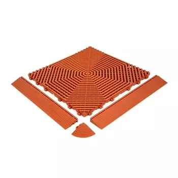Бордюр для садовой дорожки HELEX, 40 40 1,8 см, терракот
