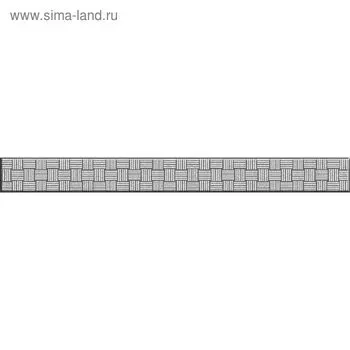 Бордюр стеклянный Glass GL7H371, серебристый, 40х350 мм