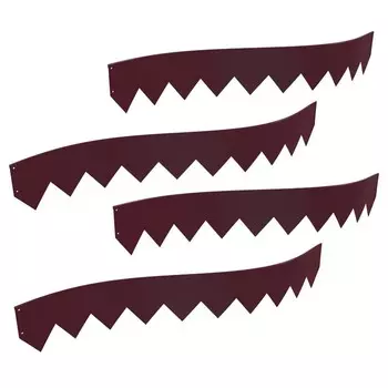 Бордюрная лента, L = 100 см, для газона, вишнёвая