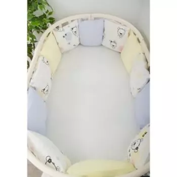 Борт из подушек в кроватку «Конфетти», цвет голубой, 12 предметов