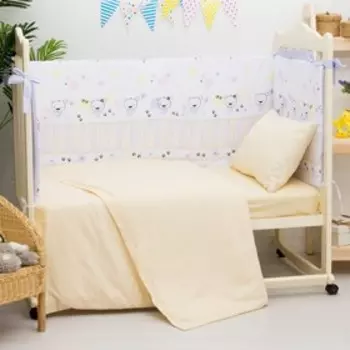 Борт в кроватку «Конфетти», размер 360 × 52 см, цвет голубой