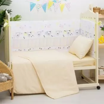 Борт в кроватку «Конфетти», размер 360 × 52 см, цвет салатовый