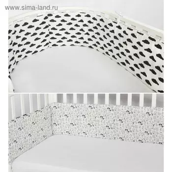 Бортик в кроватку «Лес», 4 предмета