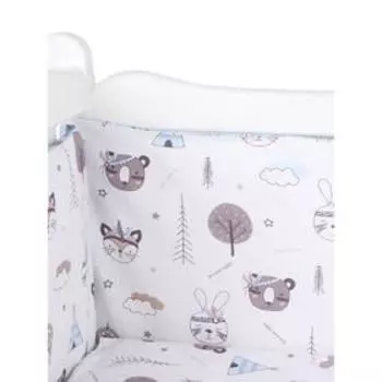 Бортик в кроватку, принт индейцы