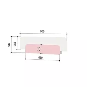 Бортик защитный «Зефир», 900 50 350 мм, цвет дуб эльза / розовый