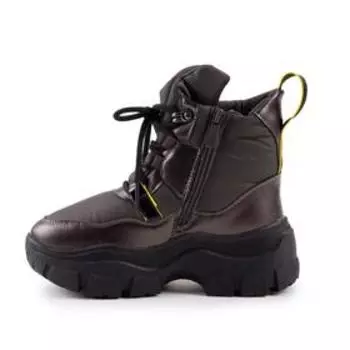 Ботинки зимние детские, цвет бронзовый, размер 33