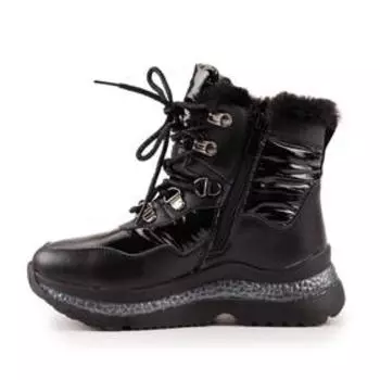 Ботинки зимние детские, цвет чёрный, размер 37