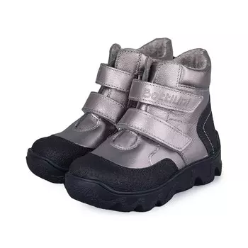 Ботинки детские, размер 25, цвет серебро